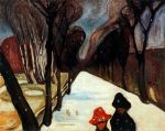 snow-falling-in-the-lane-1906 Edvard Munch