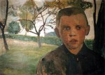 A boy in front of apple trees,&nbsp;1901