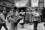 People buying out of town newspapers in Times Square during newspaper strike.December 1953.© Time Inc.Ralph&nbsp;Morse