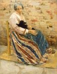 An Old Woman with a Cat, Max&nbsp;Liebermann
