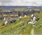 2 Theodore Robinson, (American Impressionist painter 1852-1895) Reading in The Valley of Arconville, c&nbsp;1887)