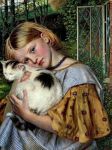 Robert Braithwaite Martineau – A Girl with a Cat,&nbsp;1860