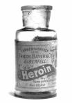 Bayer heroin bottle. From 1898 to 1910 heroin was marketed as a non-addictive morphine substitute and cough medicine for&nbsp;children!