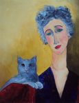 grey haired woman with cat see more at teresa&nbsp;tanner