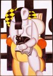 woman with a cat, fernand léger (french, argentan&nbsp;1881–1955
