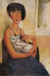 Girl With a Cat 2012 by Ju Hong&nbsp;Chen