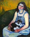 By Suzanne Valadon (French, 1865-1938) Jeune Fille au&nbsp;Chat