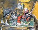 still_life_with_cat_and_lobster_1962 pablo Picasso
