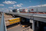 Trucks on Friday passing the border from El Paso into Juárez,&nbsp;Mexico.