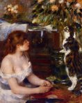 Renoir Girl and Cat&nbsp;1880-81