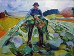 Man in a cabbage field, 1916, Edvard&nbsp;Munch