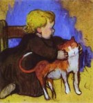 Mimi and her cat, Paul&nbsp;Gauguin