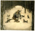 Wolves circle a troll, John&nbsp;Bauer
