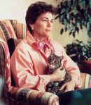 Rita Mae Brown with her&nbsp;cat