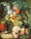 Still Life With Flowers And Cat is a painting by C Kuipers, 18&nbsp;century