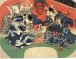 Cats Practicing Their Music, Utagawa&nbsp;Kuniyoshi