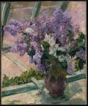 Lilacs in a window, Mary Cassatt, c.&nbsp;1880-83