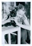 woman and cat