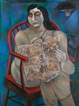 Woman reading a newspaper by Partosh&nbsp;Sen