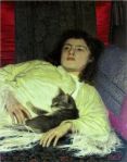 Girl with a Cat – 1837-87,Ivan Nikolaevich&nbsp;Kramskoi