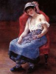 Renoir, Girl sleeping with cat&nbsp;1880