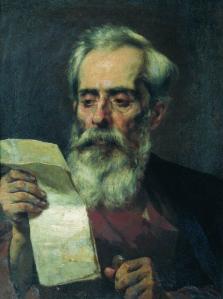 The old man reading a letter - Fyodor Bronnikov 