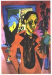 Ernst Ludwig Kirchner, Self Portrait with&nbsp;cat