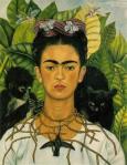 Freda Kahlo, Self-Portrait with Thorn Necklace and&nbsp;Hummingbird
