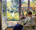 Gari Melchers, woman reading by a&nbsp;window