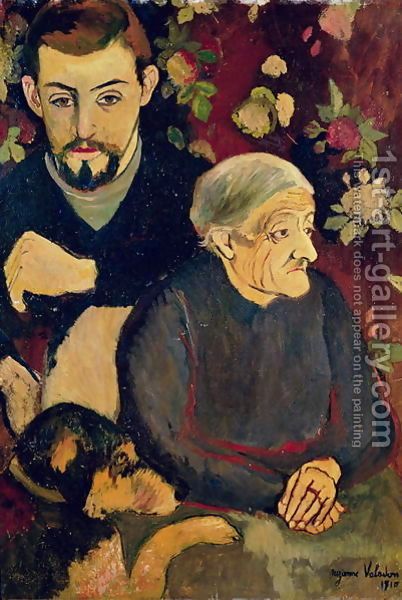 Suzanne Valadon Portrait of Maurice Utrillo 1883-1955, his Grandmother and his Dog, 1910