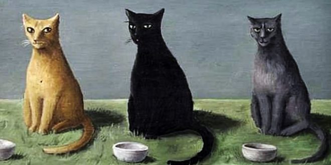 Three-Cats-with-Bowls-of-Milk-Gertrude-Abercrombie