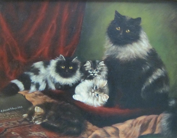A-Feline-Family-Agnes-Augusta-Talboys-private-collection