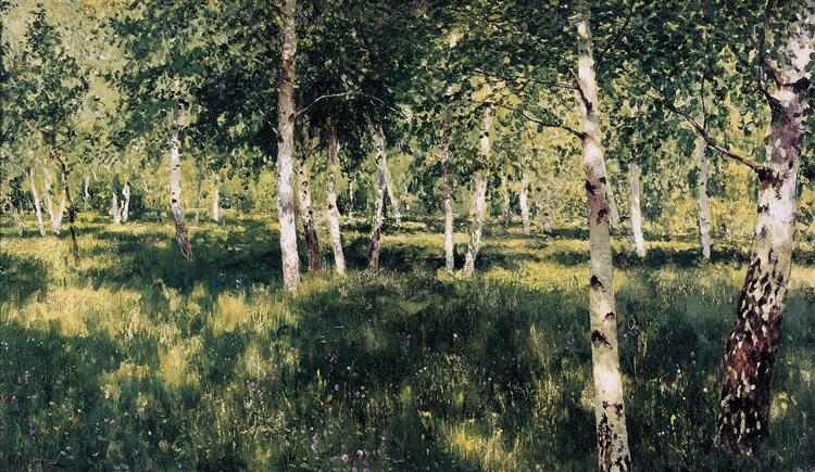 Birch Grove, Isaac Levitan, 1885=89