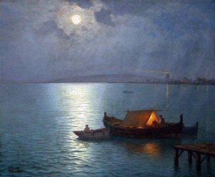 Nightfall, by Guillermo Gómez Gil, 1900