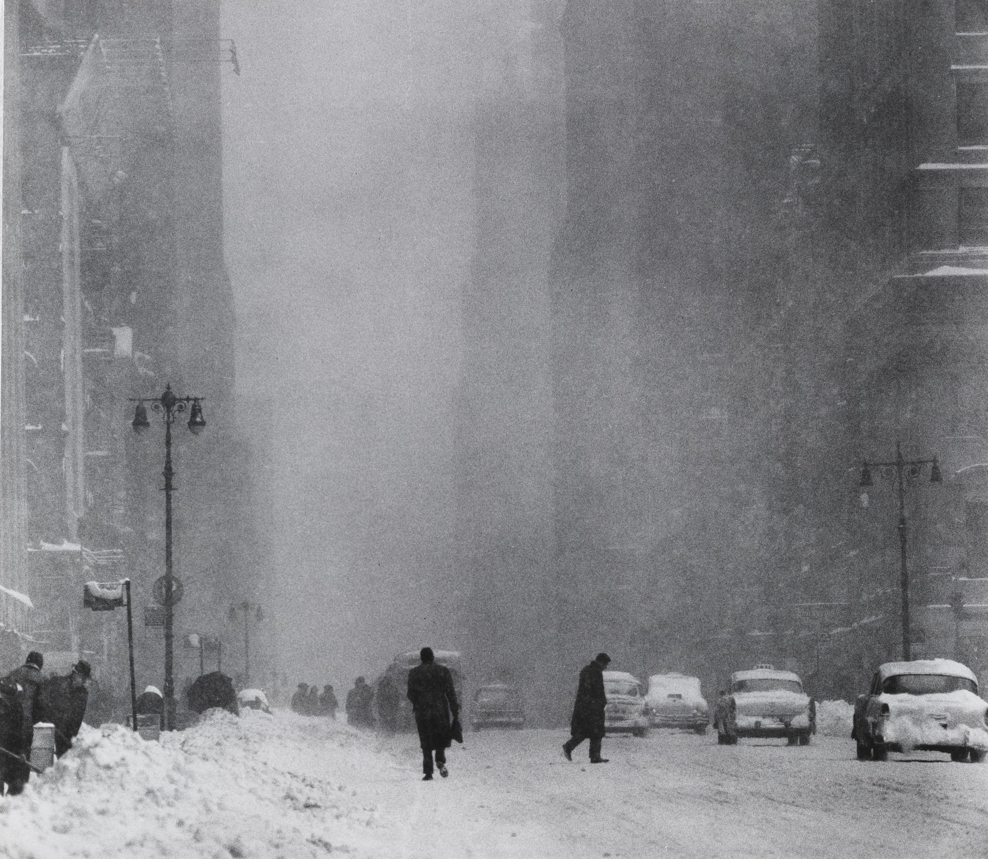 Big snow, 42nd St. NYC, 1956