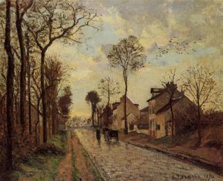 the-louveciennes-road, Camille Pissarro