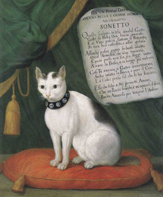 Portrait of the Cat Armellino With a Sonnet by Bertazzi , Giovanni Reder, 1750