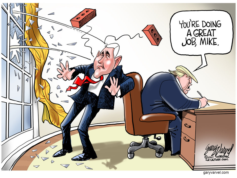 Cartoonist Gary Varvel: Mike Pence's main job
