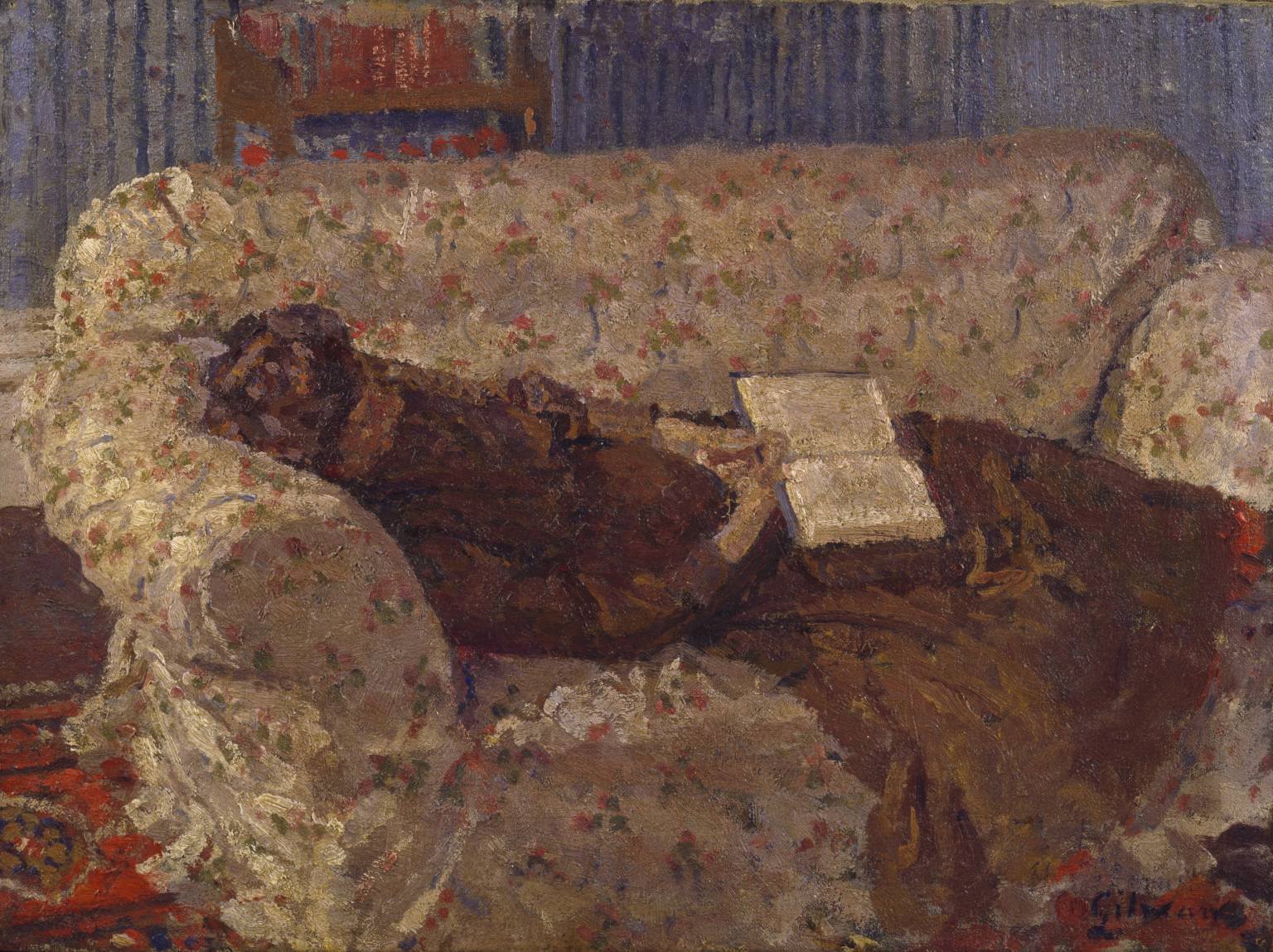 Lady on a Sofa, Harold Gilman, c 1910