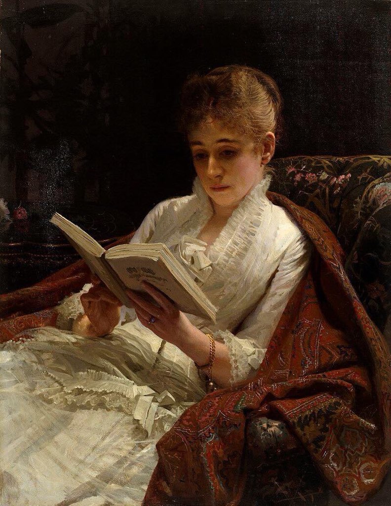 Ivan Kramskoi (1837-1887) Portrait of a woman reading, 1881