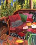 Summer Porch with Cat, Carol&nbsp;Keiser