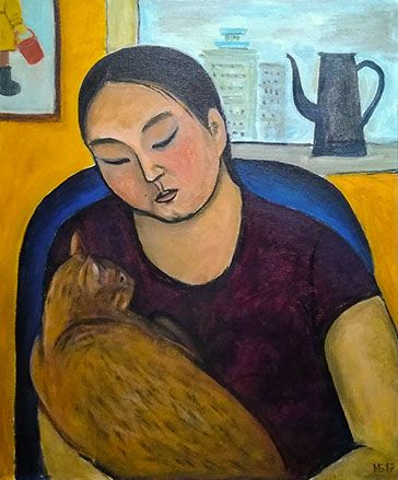 INDIRA BALDANO artist painter naive art Индира Балдано живопись