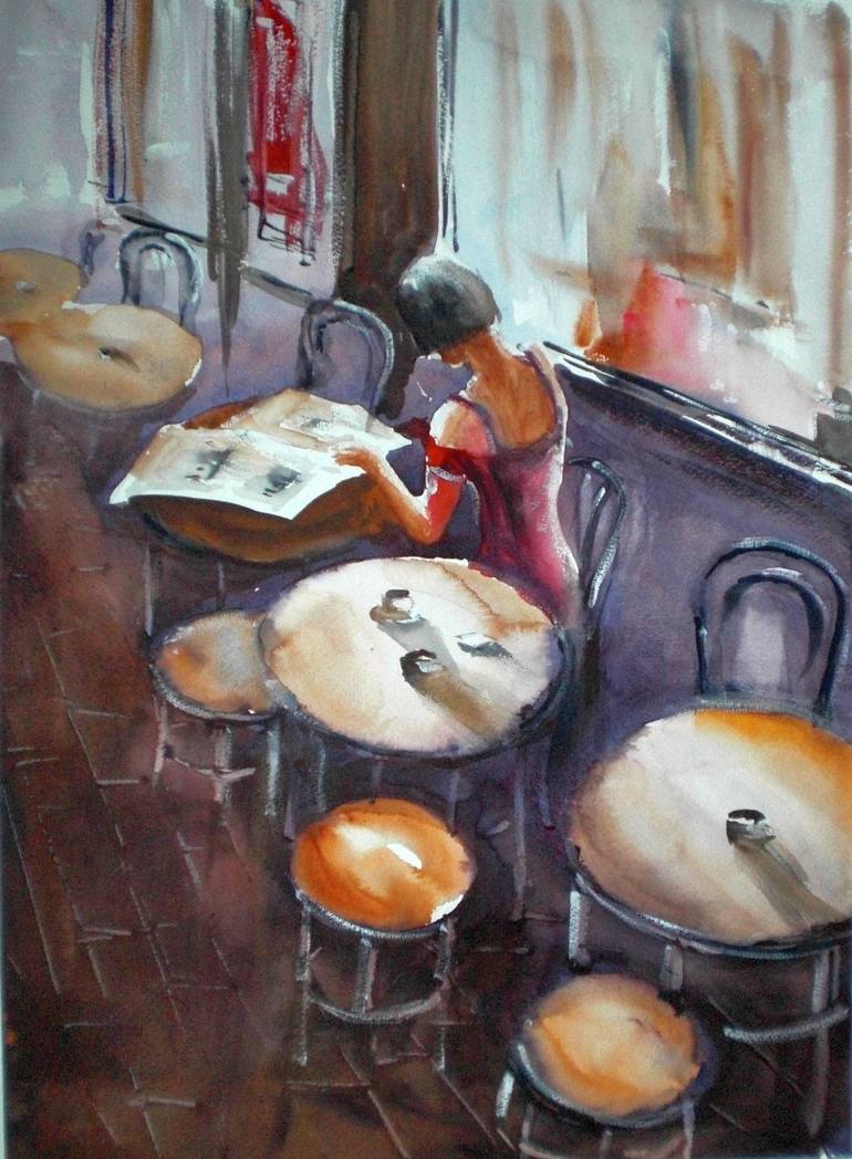 Reading the Newspaper, Georgio Gosti