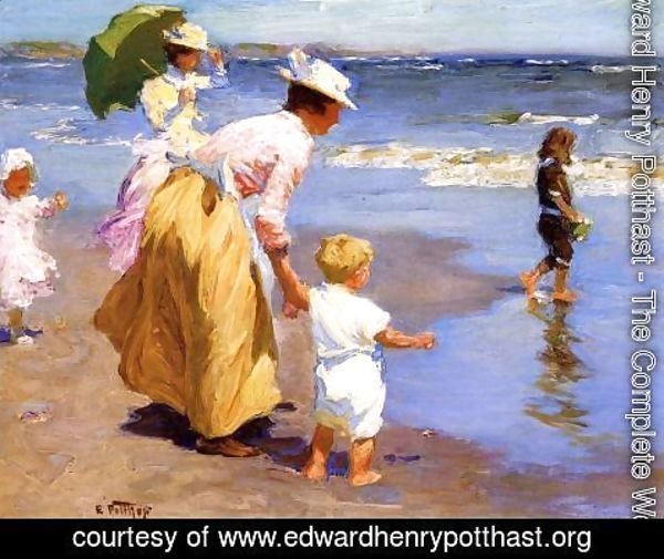 At-The-Beach Edward Henry Potthast