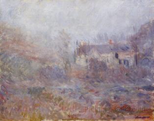 Houses at Falaise in the Fog, Claude Monet
