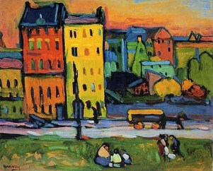 Houses in Munich, 1908, Wassily Kandinsky