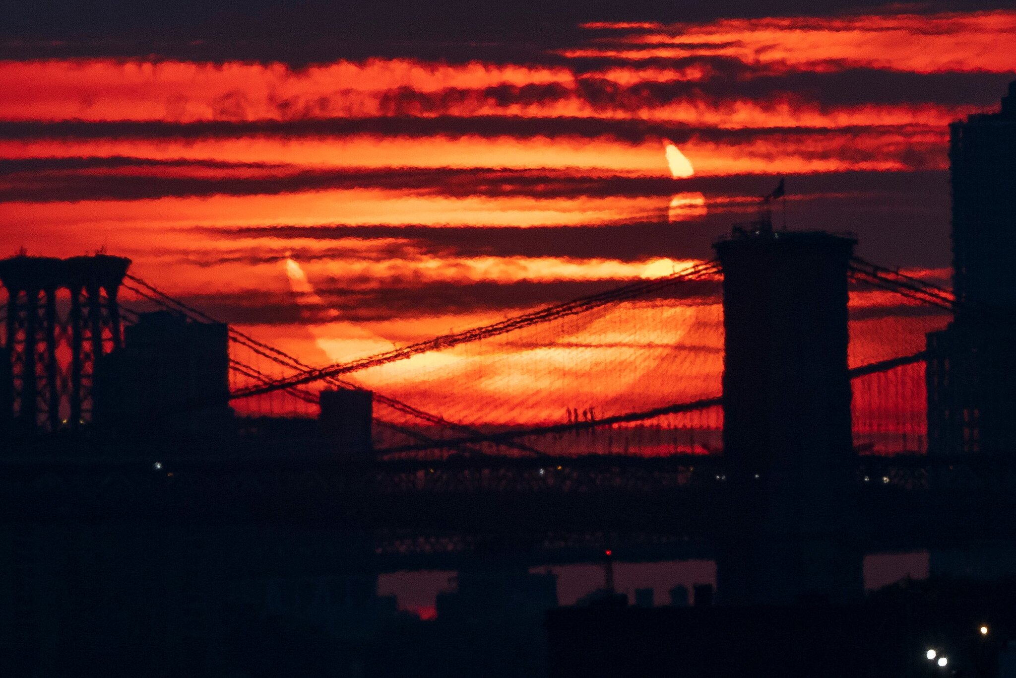 The eclipse viewed from Brooklyn Thursday morning. Justin Lane EPA, via Shutterstock