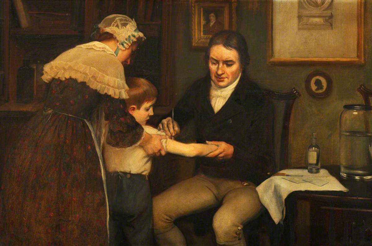 Board, Ernest, 1877-1934; Vaccination: Dr Jenner Performing His First Vaccination, 1796