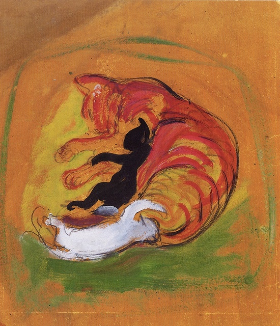 Franz-Marc-1880-1916-Chatte-et-ses-petits