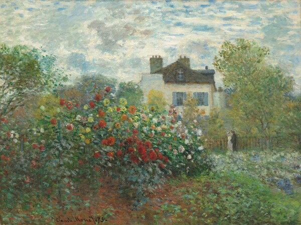 The Artist's Garden in Argenteuil, Dahlias, 1873's Garden in Argenteuil, 1873, Claude Monet